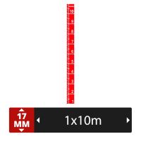 Koberec na sáně s potiskem, červený,1 x 10 m, 17 mm